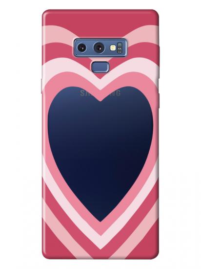 Samsung Note 9 Estetik Kalp Şeffaf Telefon Kılıfı