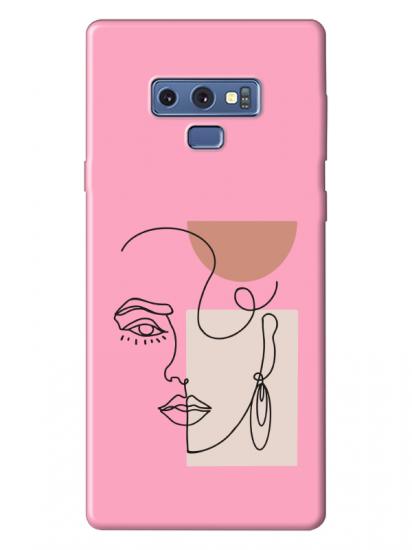 Samsung Note 9 Women Art Pembe Telefon Kılıfı