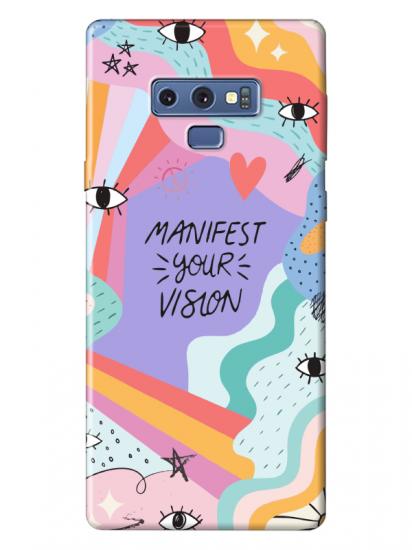 Samsung Note 9 Manifast Your Vision Lila Telefon Kılıfı