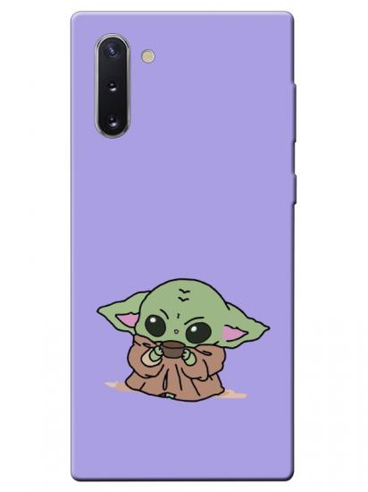 Samsung Note 10 Baby Yoda Lila Telefon Kılıfı