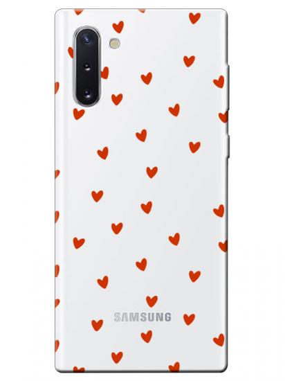 Samsung Note 10 Minik Kalpler Şeffaf Telefon Kılıfı