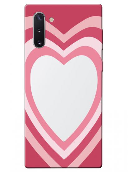 Samsung Note 10 Estetik Kalp Şeffaf Telefon Kılıfı