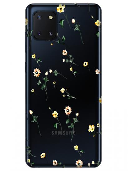 Samsung Note 10 Lite Çiçekli Şeffaf Telefon Kılıfı