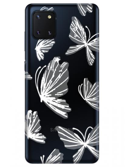 Samsung Note 10 Lite Kelebek Şeffaf Telefon Kılıfı