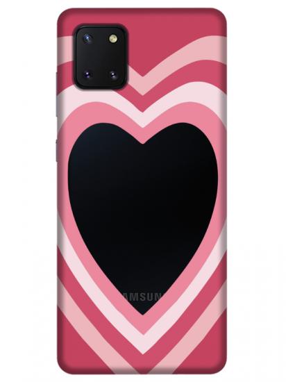 Samsung Note 10 Lite Estetik Kalp Şeffaf Telefon Kılıfı
