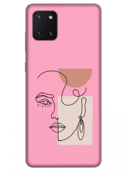 Samsung Note 10 Lite Women Art Pembe Telefon Kılıfı