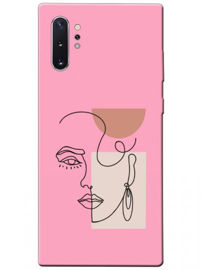 Samsung Note 10 Plus Women Art Pembe Telefon Kılıfı