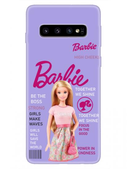 Samsung S10 Barbie Lila Telefon Kılıfı