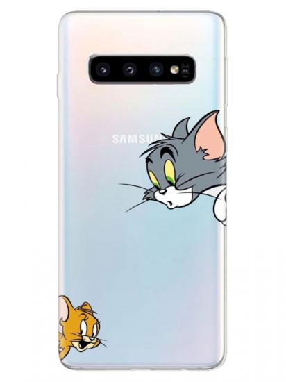 Samsung S10 Tom And Jerry Şeffaf Telefon Kılıfı