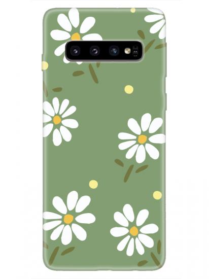 Samsung S10 Papatya Yeşil Telefon Kılıfı