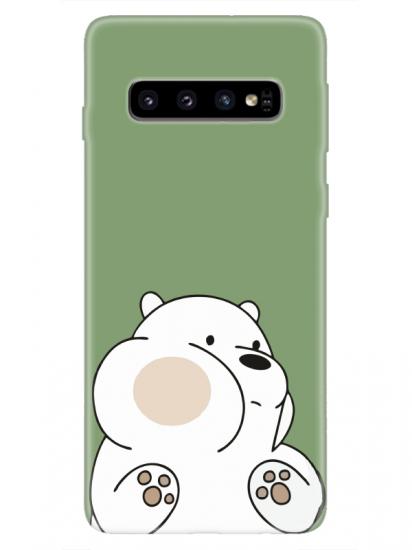 Samsung S10 Panda Yeşil Telefon Kılıfı