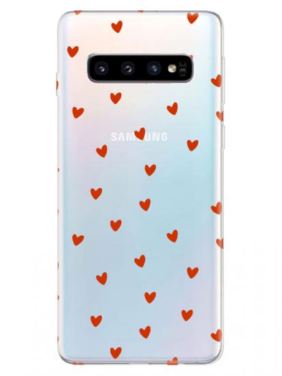 Samsung S10 Minik Kalpler Şeffaf Telefon Kılıfı