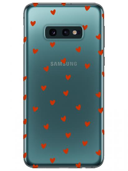 Samsung S10e Minik Kalpler Şeffaf Telefon Kılıfı