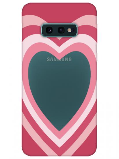 Samsung S10e Estetik Kalp Şeffaf Telefon Kılıfı