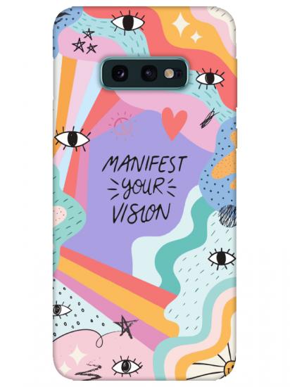 Samsung S10e Manifast Your Vision Lila Telefon Kılıfı