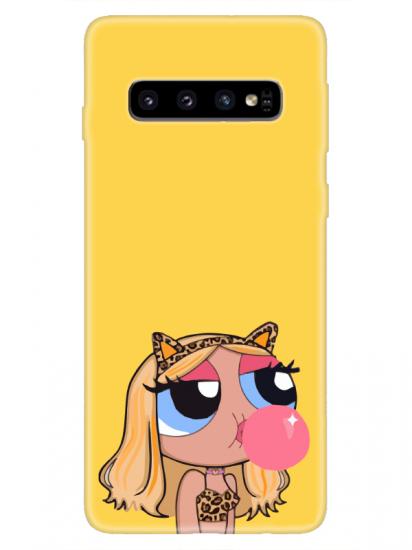 Samsung S10 Plus Powerpuff Girls Sarı Telefon Kılıfı
