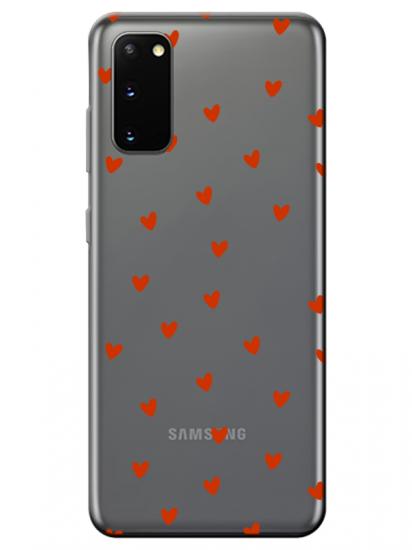 Samsung S20 Minik Kalpler Şeffaf Telefon Kılıfı