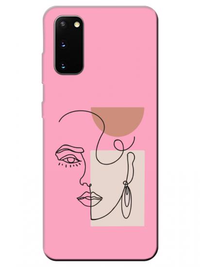 Samsung S20 Women Art Pembe Telefon Kılıfı
