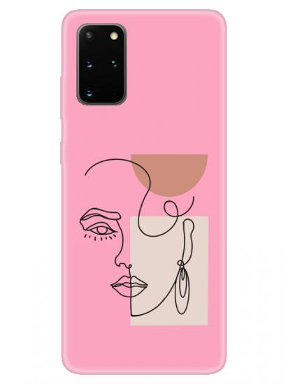 Samsung S20 Plus Women Art Pembe Telefon Kılıfı