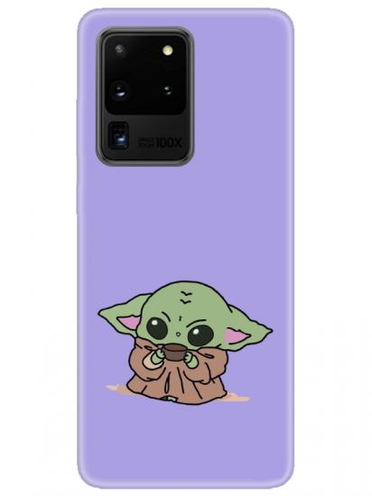 Samsung S20 Ultra Baby Yoda Lila Telefon Kılıfı