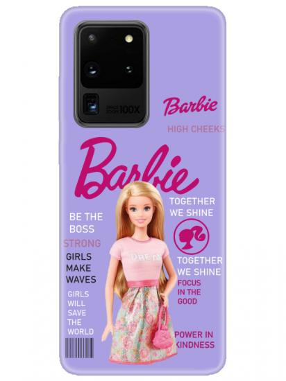 Samsung S20 Ultra Barbie Lila Telefon Kılıfı