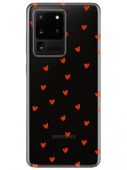 Samsung S20 Ultra Minik Kalpler Şeffaf Telefon Kılıfı