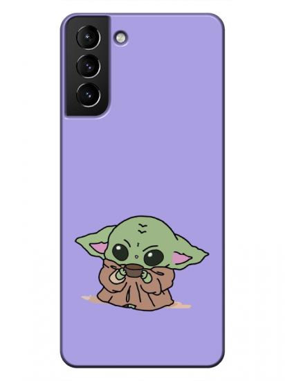 Samsung S21 Baby Yoda Lila Telefon Kılıfı