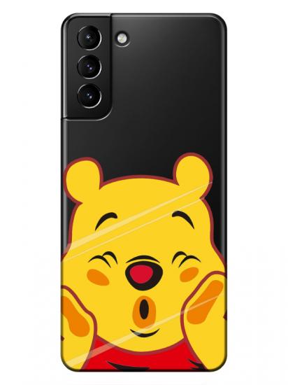 Samsung S21 Winnie The Pooh Şeffaf Telefon Kılıfı