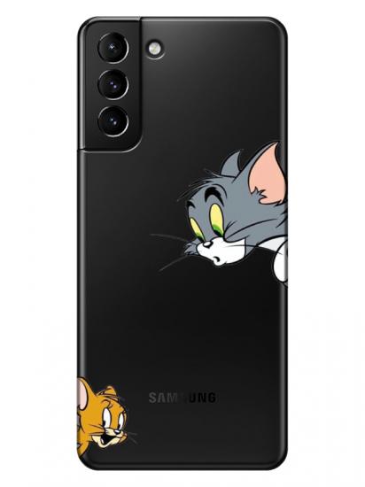 Samsung S21 Tom And Jerry Şeffaf Telefon Kılıfı