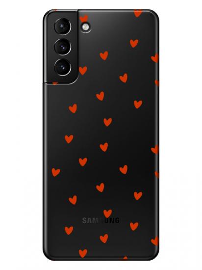 Samsung S21 Minik Kalpler Şeffaf Telefon Kılıfı