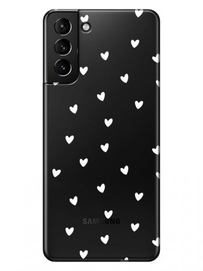 Samsung S21 Minik Kalpler Şeffaf Telefon Kılıfı