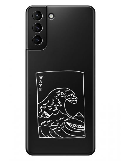 Samsung S21 Kanagawa Wave Şeffaf Telefon Kılıfı