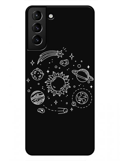 Samsung S21 Gezegen Siyah Telefon Kılıfı