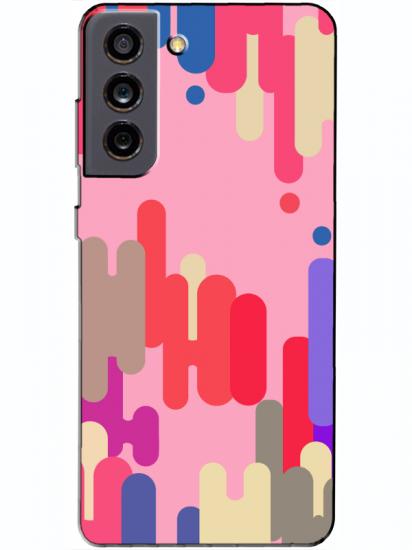 Samsung S21 FE Pop Art Pembe Telefon Kılıfı