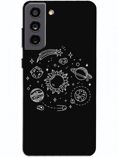Samsung S21 FE Gezegen Siyah Telefon Kılıfı