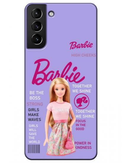 Samsung S21 Plus Barbie Lila Telefon Kılıfı