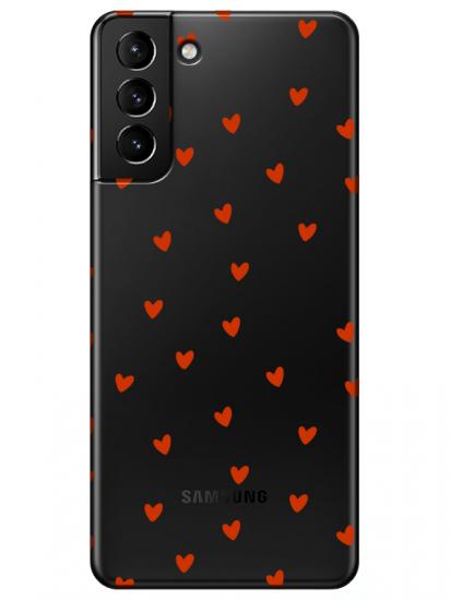 Samsung S21 Plus Minik Kalpler Şeffaf Telefon Kılıfı