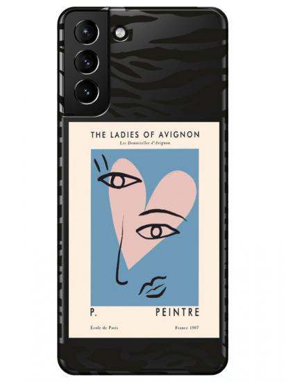 Samsung S21 Plus Zebra Picasso Şeffaf Telefon Kılıfı