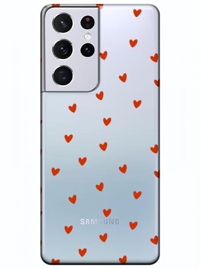 Samsung S21 Ultra Minik Kalpler Şeffaf Telefon Kılıfı