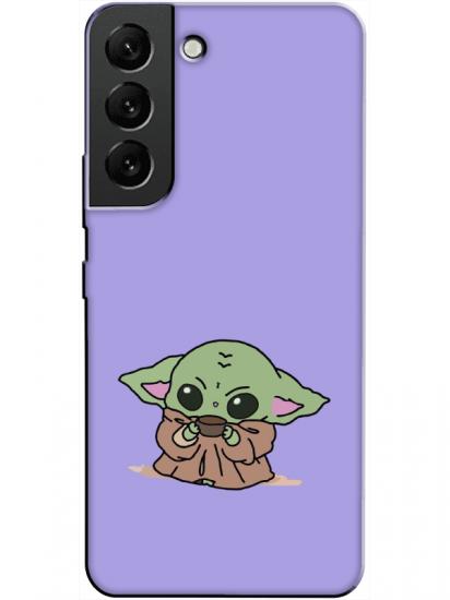 Samsung S22 Baby Yoda Lila Telefon Kılıfı