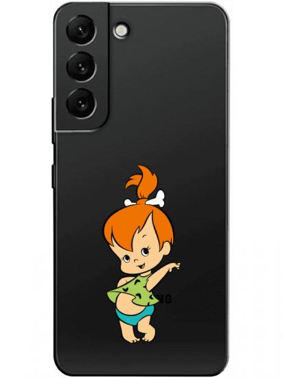 Samsung S22 Taş Devri Kız Bebek Şeffaf Telefon Kılıfı