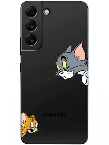 Samsung S22 Tom And Jerry Şeffaf Telefon Kılıfı