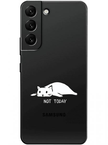 Samsung S22 Not Today Kedi Şeffaf Telefon Kılıfı
