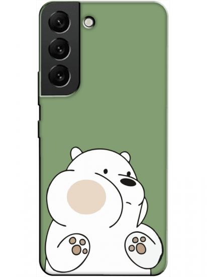 Samsung S22 Panda Yeşil Telefon Kılıfı