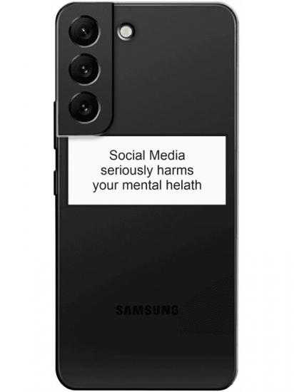 Samsung S22 Social Media Şeffaf Telefon Kılıfı
