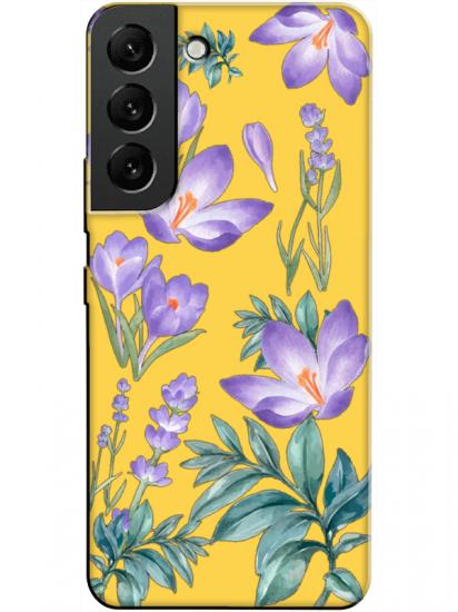 Samsung S22 Plus Kış Çiçeği Sarı Telefon Kılıfı