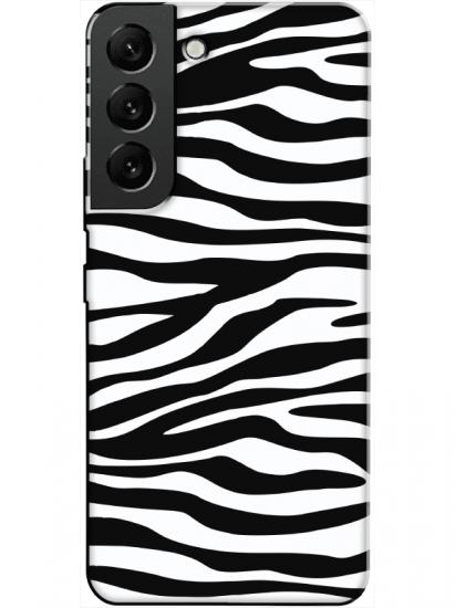 Samsung S22 Plus Zebra Desen Siyah Telefon Kılıfı