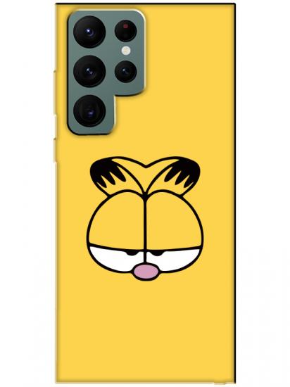 Samsung S22 Ultra Garfield Sarı Telefon Kılıfı