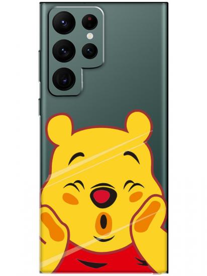 Samsung S22 Ultra Winnie The Pooh Şeffaf Telefon Kılıfı