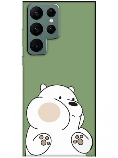 Samsung S22 Ultra Panda Yeşil Telefon Kılıfı